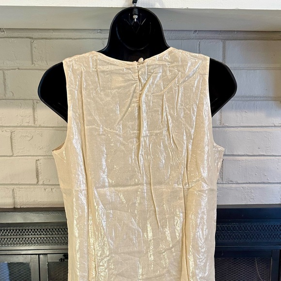 J. Crew Shimmer Linen Blend Shell Tank Top EUC - Picture 3 of 5